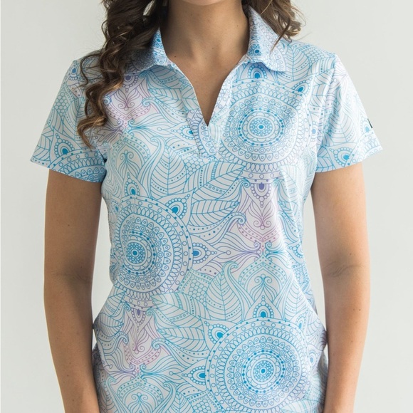 Yatta Womers Golf Shirt Lady Lavender XL - Picture 1 of 5